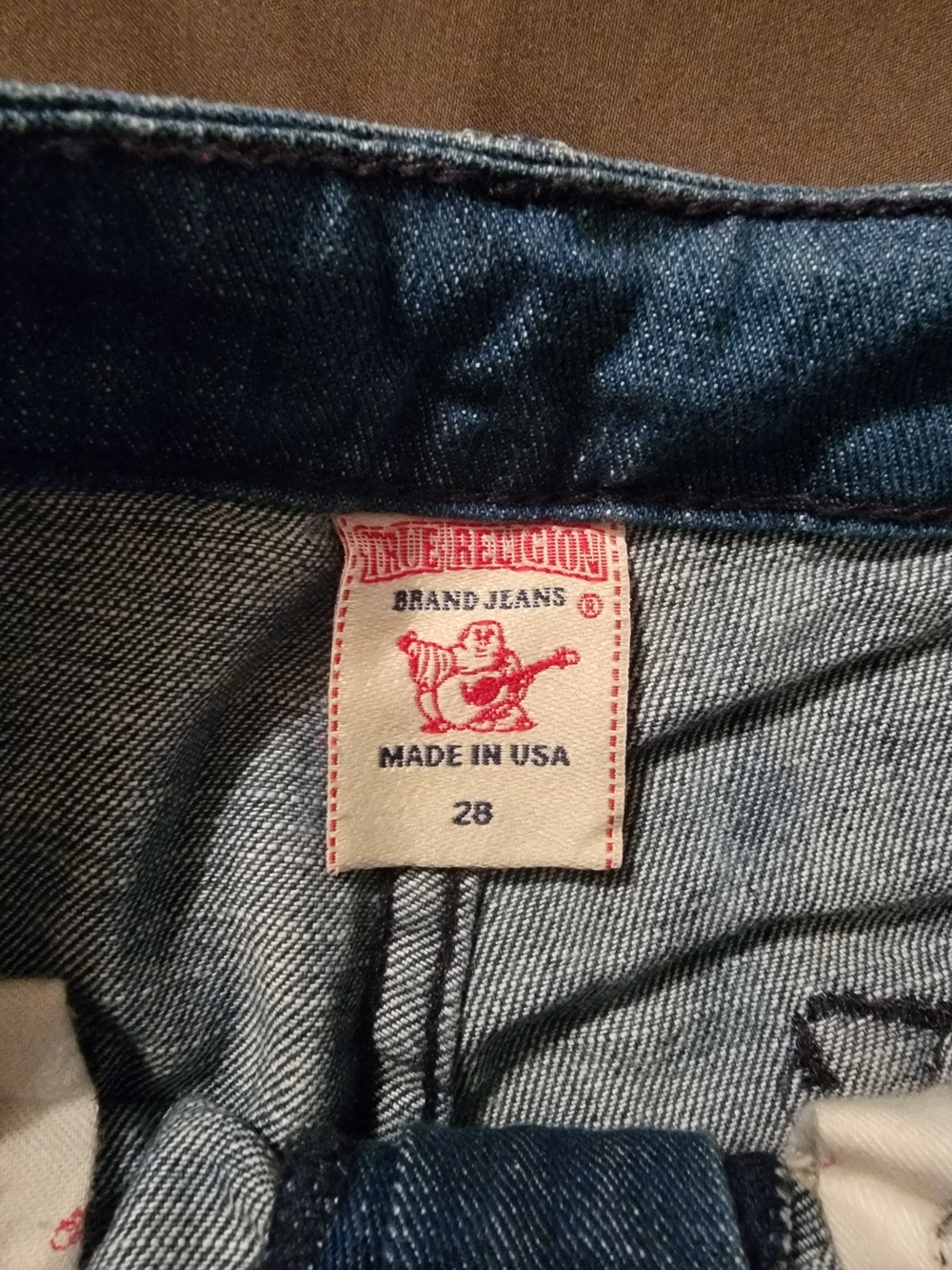 True Religion Women's Indigo Skinny Jeans with Red Logo Tag